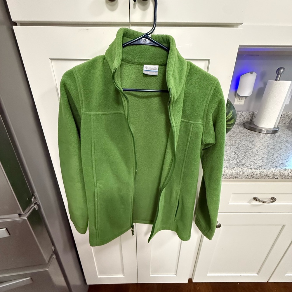 Columbia Green Kids' Full-Zip Teddy Fleece Jacket